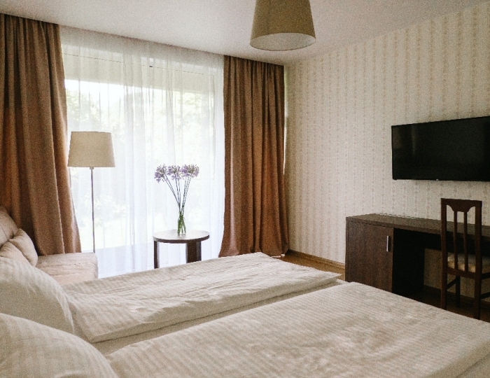 1-мест. (разм. в 2-мест.) станд. (вид на сад) - Отель «Четыре Сезона» Новый Афон